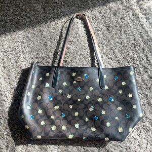 Floral coach tote